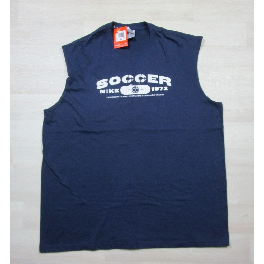 NWT‎ - Vintage Nike Soccer Logo T-Shirt Men's Size (2XL) 90s Y2K Spellout Futbol